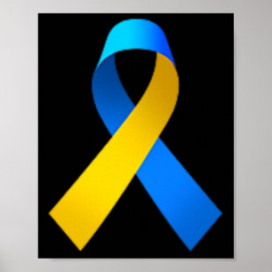Oekraïense vlag lint Oekraïense nationale vlag kle Poster