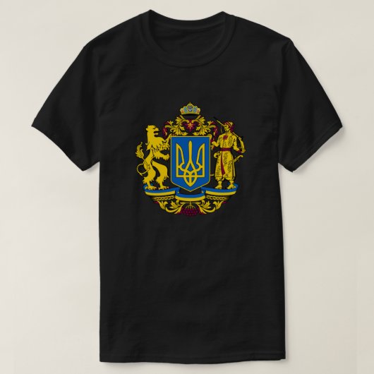 Oekraïense vlag Mat van wapens tryzub Nationaal sy T-shirt (Design voorkant)