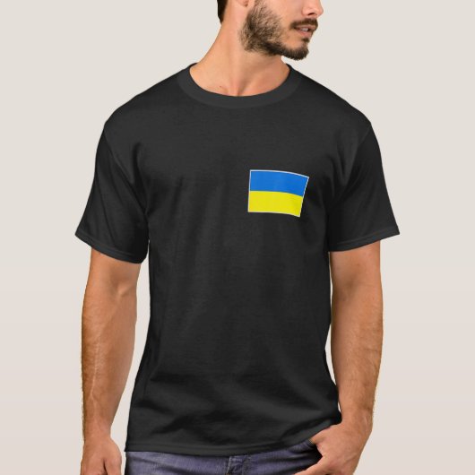 Oekraïense vlag met  Oekraïense nationale kleur T-shirt (Voorkant)
