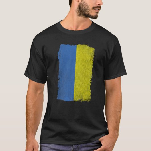 Oekraïense vlag met  Oekraïense nationale kleur T-shirt (Voorkant)