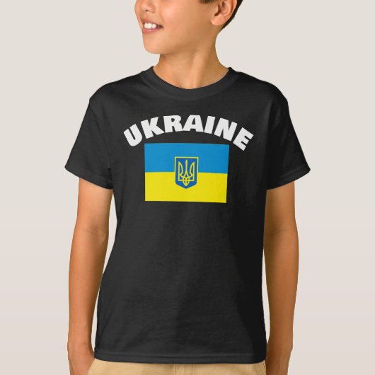 Oekraïense vlag met Trinent T-shirt (Voorkant)