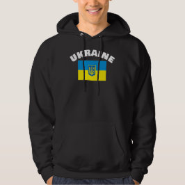 Oekraïense vlag met Tryzub-schild Hoodie
