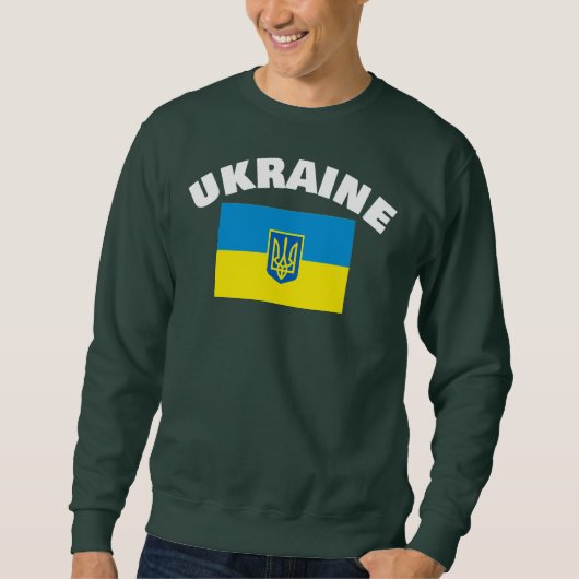 Oekraïense vlag met Tryzub-schild Trui (Voorkant)