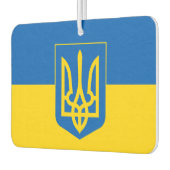 Oekraïense vlag met wapenschild luchtverfrisser (Links)