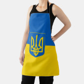 Oekraïense vlag met wapenschild schort (Insitu)