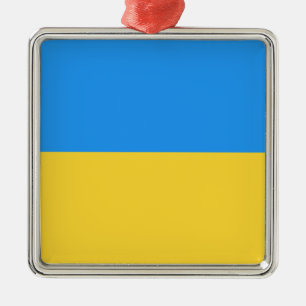 Oekraïense vlag metalen ornament