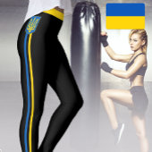 Oekraïense vlag, mode Emblem & Oekraïne/zwart Leggings