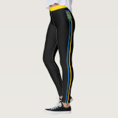 Oekraïense vlag, mode Emblem & Oekraïne/zwart Leggings (Links)
