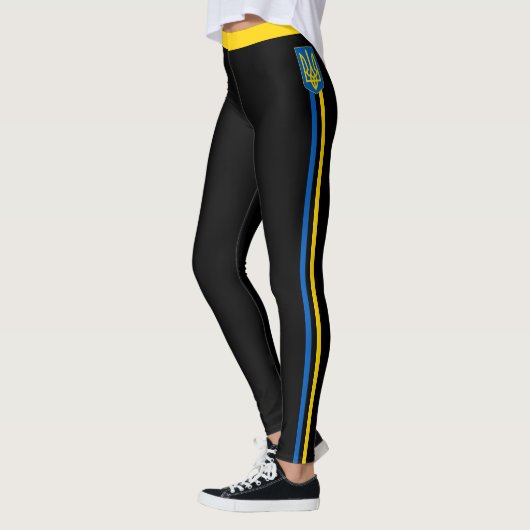 Oekraïense vlag, mode Emblem & Oekraïne/zwart Leggings (Links)