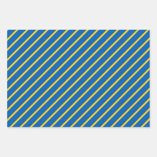 Oekraïense vlag - Modern Striped Pattern Inpakpapier Vel (Voorkant 3)