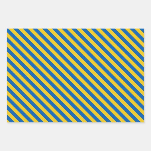 Oekraïense vlag - Modern Striped Pattern Inpakpapier Vel (Voorkant 2)