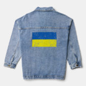 Oekraïense vlag noodlijdend denim jacket (Achterkant)
