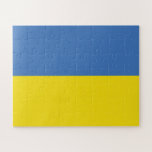Oekraïense vlag, Oekraïens Slava Ukraini Слава Укр Legpuzzel<br><div class="desc">De kleuren van de vlag van Oekraïne, blauw en geel, wapperen al eeuwenlang over een land dat rijk is aan geschiedenis en geest. Blauw staat voor de uitgestrekte Oekraïense lucht, terwijl geel de gouden tarwevelden symboliseert die zich uitstrekken over de vruchtbare vlaktes. Dit eenvoudige maar krachtige symbool is een baken...</div>