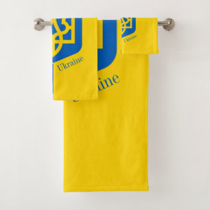 Oekraïense vlag & Oekraïense badkamer / toilette Bad Handdoek