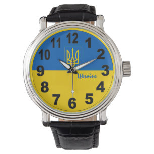 Oekraïense vlag & Oekraïense horloge / grote getal