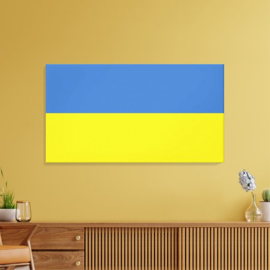 Oekraïense vlag, Oekraïense Slava Oekraïense Слава Canvas Afdruk (Insitu (Woonkamer))
