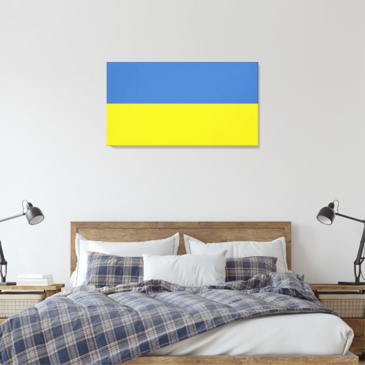 Oekraïense vlag, Oekraïense Slava Oekraïense Слава Canvas Afdruk (Insitu (Slaapkamer))