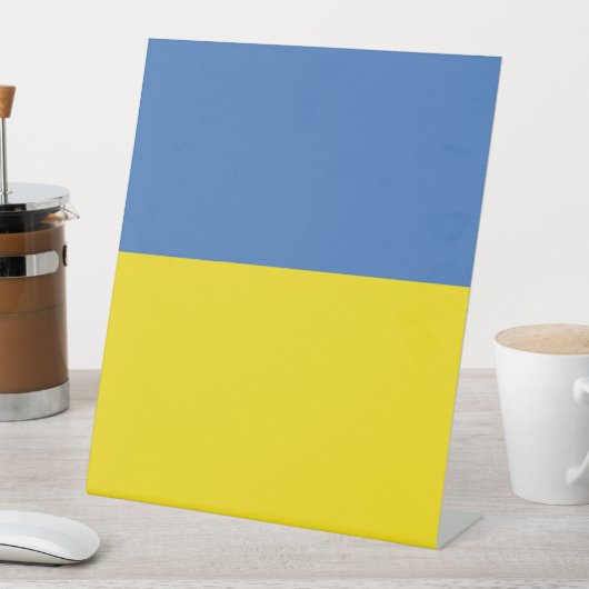 Oekraïense vlag, Oekraïense Slava Oekraïense Слава Reclamebord Met Voetstuk (Insitu)