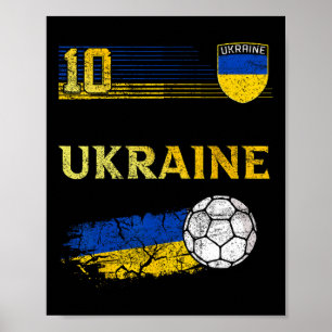Oekraïense vlag Oekraïense trotsliefhebbers  Poster