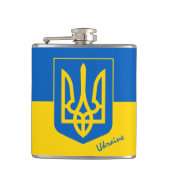 Oekraïense vlag & Oekraïense verjaardag / sport Heupfles (Voorkant)