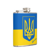 Oekraïense vlag & Oekraïense verjaardag / sport Heupfles (Rechts)