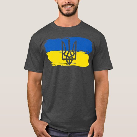 Oekraïense vlag - Oekraïense vlaggen - gift Premiu T-shirt (Voorkant)