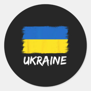 Oekraïense Vlag Oekraïne 3 Ronde Sticker