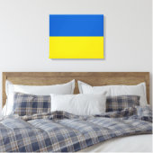 Oekraïense vlag (Oekraïne) Canvas Print (Insitu (Slaapkamer))
