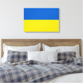 Oekraïense vlag (Oekraïne) Canvas Print (Insitu (Slaapkamer))