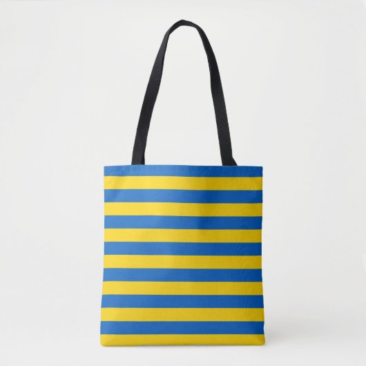 Oekraïense vlag (Oekraïne) gestreept blauw en geel Tote Bag (Voorkant)
