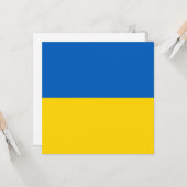 Oekraïense vlag (Oekraïne) Kaart (Voorkant / Achterkant in situ)
