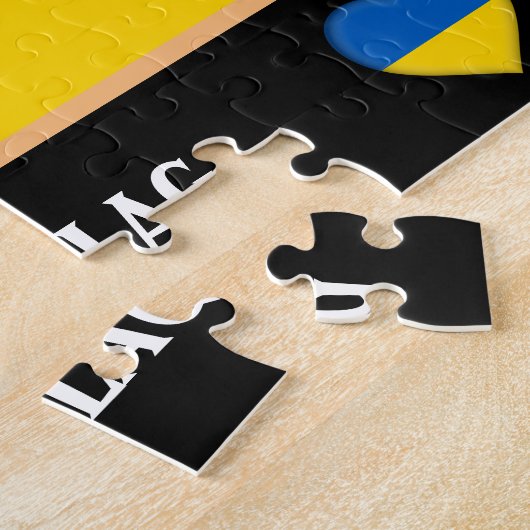 Oekraïense vlag & Oekraïne land / Oekraïne Legpuzzel (Zijkant)