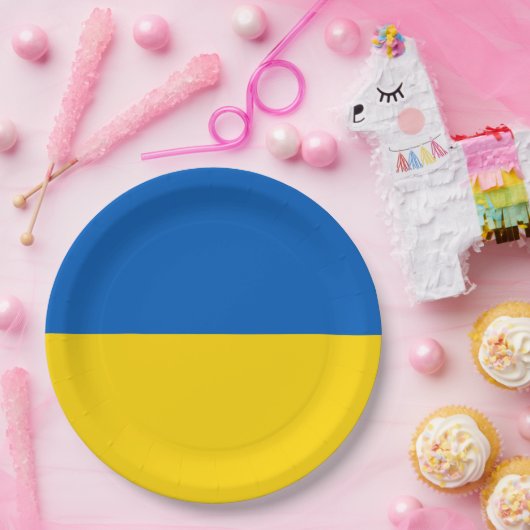 Oekraïense vlag (Oekraïne) Papieren Bordje (Feest)