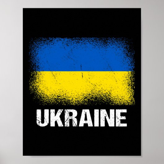 Oekraïense vlag Oekraïne  Poster (Voorkant)
