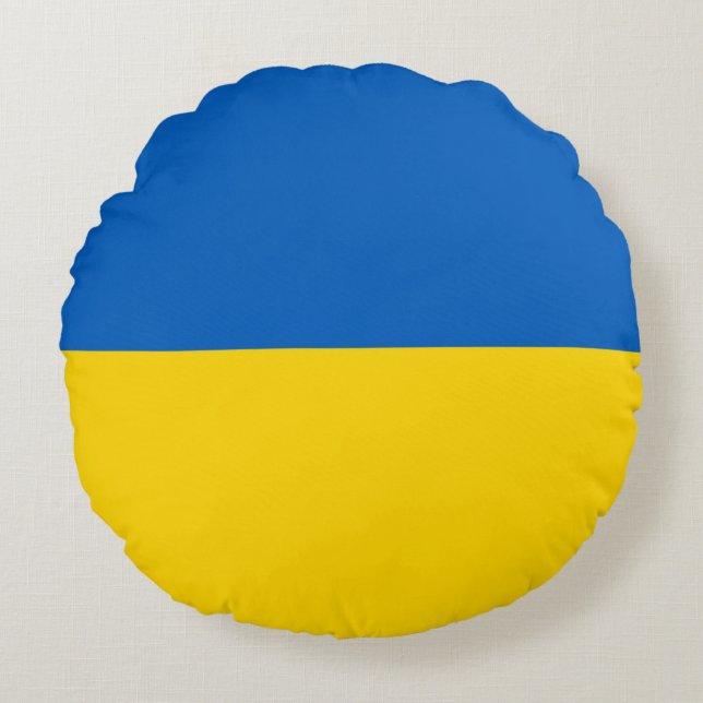 Oekraïense vlag (Oekraïne) Rond Kussen (Voorkant)