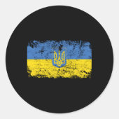 Oekraïense vlag Oekraïne Ronde Sticker (Voorkant)