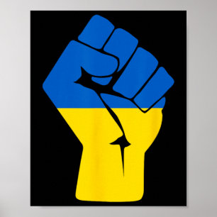 Oekraïense Vlag Oekraïne Solidariteit Opgeheven Vu Poster