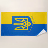 Oekraïense vlag & Oekraïne strandhanddoek Strandlaken (Voorkant)