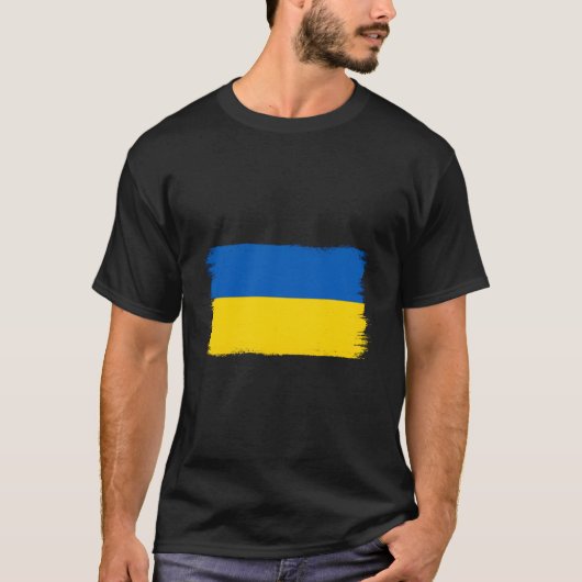 Oekraïense Vlag Oekraïne T-shirt (Voorkant)