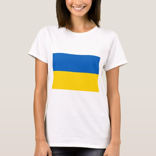 Oekraïense vlag (Oekraïne) T-Shirt (Voorkant)