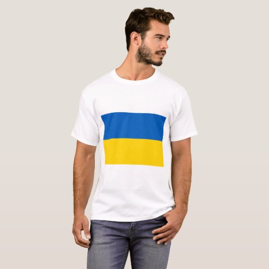 Oekraïense vlag (Oekraïne) T-Shirt (Voorkant volledig)