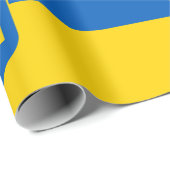 Oekraïense vlag & Oekraïne Tryzub, verjaardag/spor Cadeaupapier (Rol Hoek)