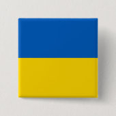Oekraïense vlag (Oekraïne) Vierkante Button 5,1 Cm (Voorkant)