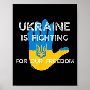 Oekraïense Vlag Ondersteunend Ontwerp Oekraïne Str Poster
