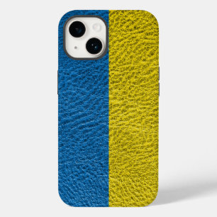 Oekraïense vlag op leer Case-Mate iPhone 14 hoesje