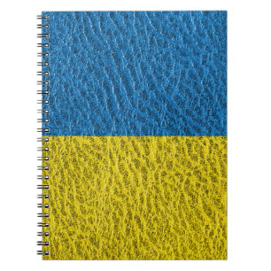 Oekraïense vlag op leer notitieboek