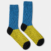 Oekraïense vlag op leer sokken (Rechts)