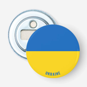 Oekraïense vlag - Optionele patriottische flesopen Button Flesopener