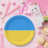Oekraïense vlag papieren bordje (Feest)