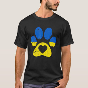 Oekraïense vlag Paw Dog Patriot Save Ukraine T-shirt